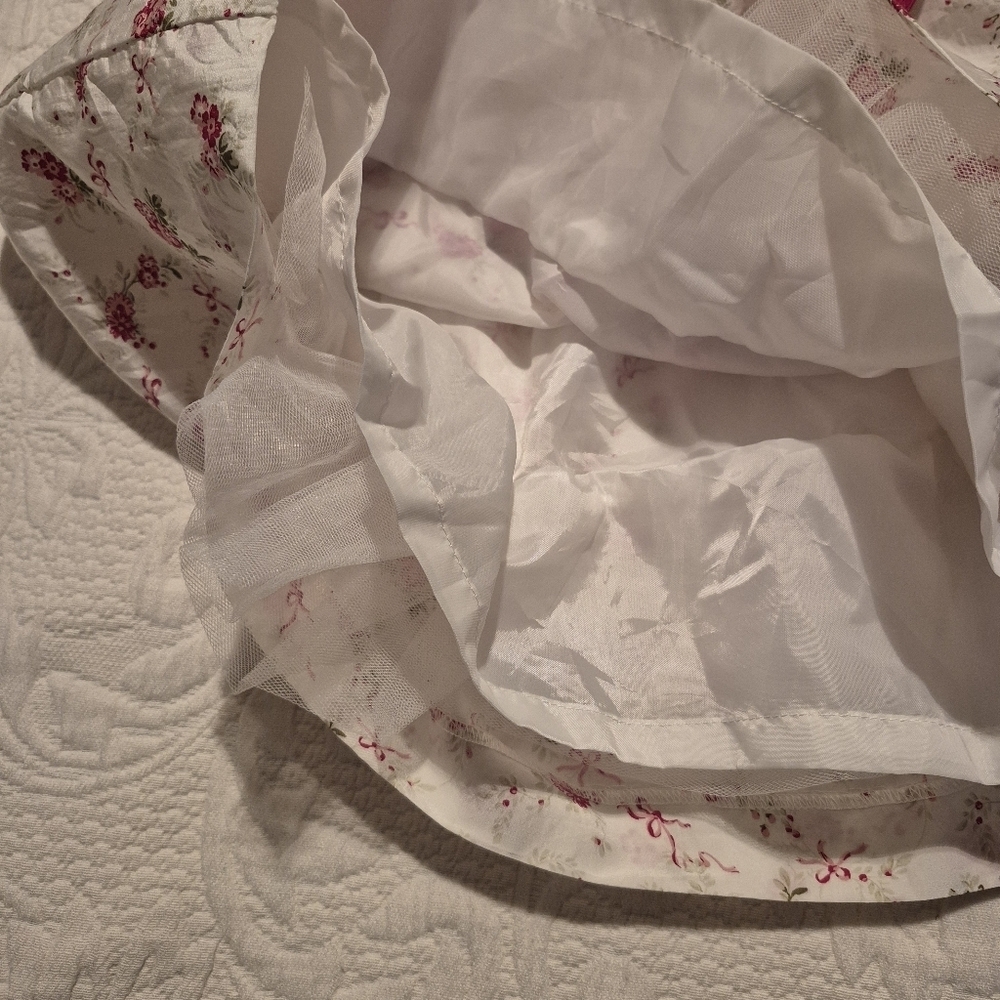 Janie and Jack 12-18 months Pintuck Floral Dress Pink White Precious Flowers - Picture 5 of 7